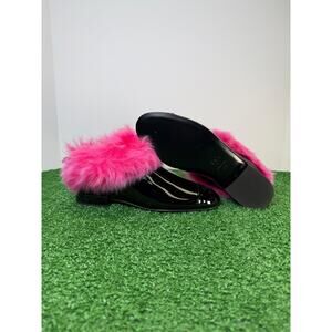 Chanel Paten & Shearling Lambskin Short Boot Black Pink SZ40